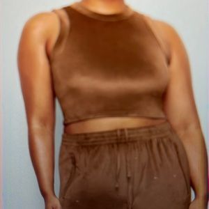 Skims velour crew neck tank